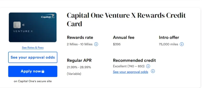 Capital One Venture X Rewards Credit Card full Details