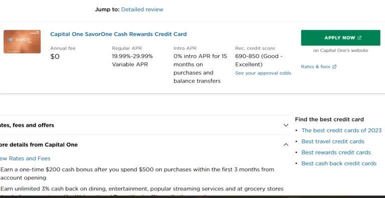 capital one savorone cash rewards credit card credit limit